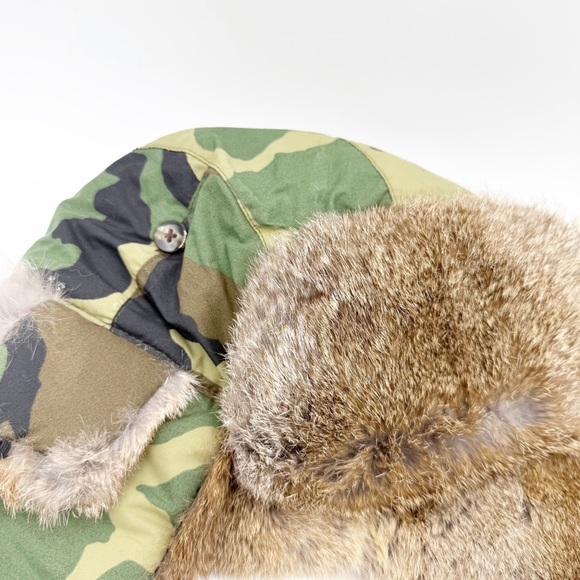 Mad Bomber Rabbit Fur Camo Flapper Trapper Hat XL - Picture 4 of 7